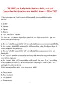 CAPSIM Exam Study Guide &ndash; Business Policy Practice Questions and Answers &lpar;2026&ndash;2027&rpar;