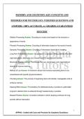MEMORY AND COGNITION&colon; KEY CONCEPTS AND THEORIES FOR PSYCHOLOGY &vert;VERIFIED QUESTIONS AND ANSWERS &vert; 100&percnt; ACCURATE&comma; A&plus; GRADED&comma; GUARANTEED SUCCESS&excl;