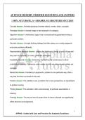AP PSYCH MEMORY &vert;VERIFIED QUESTIONS AND ANSWERS &vert; 100&percnt; ACCURATE&comma; A&plus; GRADED&comma; GUARANTEED SUCCESS&excl;