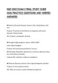 NUR 2502 EXAM 2 FINAL STUDY GUIDE 2026 PRACTICE QUESTIONS AND VERIFIED ANSWERS