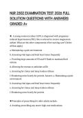 NUR 2502 EXAMINATION TEST 2026 FULL SOLUTION QUESTIONS WITH ANSWERS GRADED A&plus;