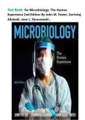 Test Bank for Microbiology&colon; The Human Experience 2nd Edition By John W&period; Foster&semi; Zarrintaj Aliabadi&semi; Joan L&period; Slonczewski Chapter 1-27 Complete Guide A&plus;&vert; 2026 Newest Version