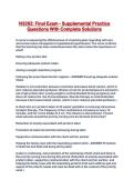 N3262&colon; Final Exam - Supplemental Practice Questions With Complete Solutions