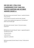 NUR 2502 MDC 3 FINAL EXAM COMPREHENSIVE STUDY GUIDE 2026 PRACTICE QUESTIONS AND ACCURATE ANSWERS GRADED A&plus;