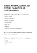 NUR 2502 MDC 3 FINAL EXAM FINAL TEST PAPER 2026 FULL QUESTIONS AND SOLUTIONS VERIFIED A&plus;