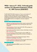WGU - Intro to IT - D322 - Full study guide sections 2-8 &vert; Questions & Answers &vert; Grade A &vert; 100&percnt; Correct &lpar;2026&sol;2027&rpar; 