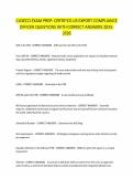 CUSECO EXAM PREP&colon; CERTIFIED US EXPORT COMPLIANCE OFFICER QUESTIONS WITH CORRECT ANSWERS 2025-2026