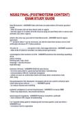 N3262 FINAL &lpar;POSTMIDTERM CONTENT&rpar; EXAM STUDY GUIDE
