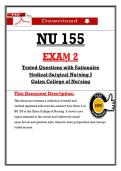Medical Surgical Nursing I Final Exam NU 155 &lpar;2026&sol;2027&rpar; &vert; Galen College of Nursing &lpar;PDF&rpar;