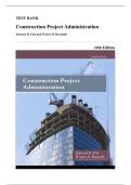 Test Bank - Construction Project Administration&comma; 10th Edition &lpar;Fisk&comma; 2014&rpar;&comma; Chapters 1-21 &vert; All Chapters