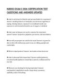 NUR203 EXAM 2 2026 CERTIFICATION TEST QUESTIONS AND ANSWERS UPDATED