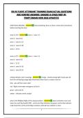 ERJ KV FLIGHT ATTENDANT TRAINING EXAM&vert;ACTUAL QUESTIONS AND VERIFIED ANSWERS &vert;GRADED A&plus;&vert;PASS FIRST ATTEMPT&vert;BRAND NEW 2026 UPDATE&excl;&excl;&excl;&excl;