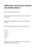 NUR206 EXAM 2 2026 COMPLETE QUESTIONS AND ANSWERS GRADED A&plus;