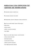 NUR206 EXAM 2 2026 CERTIFICATION TEST QUESTIONS AND ANSWERS UPDATED