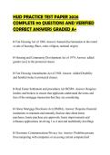 HUD PRACTICE TEST PAPER 2026 COMPLETE 90 QUESTIONS AND VERIFIED CORRECT ANSWERS GRADED A&plus;