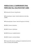 NUR206 EXAM 2 COMPREHENSIVE FINAL PAPER 2026 FULL SOLUTION STUDY GUIDE