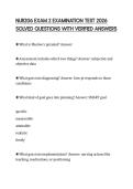 NUR206 EXAM 2 EXAMINATION TEST 2026 SOLVED QUESTIONS WITH VERIFIED ANSWERS