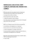NUR208 EXAM 3 2026 ACTUAL SCRIPT COMPLETE QUESTIONS AND ANSWERS 100&percnt; CORRECT