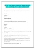 FACHE - ACHE BOG EXAM SAMPLE TEST QUESTIONS - LAWS AND REGULATIONS - TEST GUIDE REVIEW
