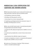 NUR208 EXAM 3 2026 CERTIFICATION TEST QUESTIONS AND ANSWERS UPDATED