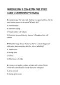 NUR208 EXAM 3 2026 EXAM PREP STUDY GUIDE COMPREHENSIVE REVIEW