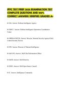 IFPC TEST PREP 2026 EXAMINATION TEST COMPLETE QUESTIONS AND 100&percnt; CORRECT ANSWERS VERIFIED GRADED A&plus;