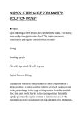 NUR209 STUDY GUIDE 2026 MASTER SOLUTION DIGEST
