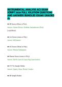INSTRUMENTAL ANALYSIS ACS EXAM SCRIPT 2026 FULL SOLUTION QUESTIONS AND ANSWERS BUNDLED EXAMS GRADED A&plus;