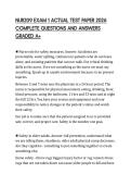 NUR209 EXAM 1 ACTUAL TEST PAPER 2026 COMPLETE QUESTIONS AND ANSWERS GRADED A&plus;