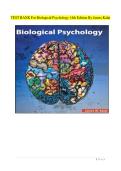 Test Bank for Biological Psychology&comma; 14th Edition latest revised update by James W&period; Kalat&vert; Latest 2026 A&plus;