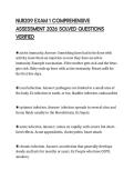 NUR209 EXAM 1 COMPREHENSIVE ASSESSMENT 2026 SOLVED QUESTIONS VERIFIED