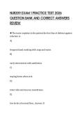 NUR209 EXAM 1 PRACTICE TEST 2026 QUESTION BANK AND CORRECT ANSWERS REVIEW