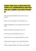 KAPPA SIGMA FINAL PLEDGE PRACTICE PAPER 2026 COMPREHENSIVE QUESTIONS AND 100&percnt; CORRECT SOLUTIONS GRADED A&plus;