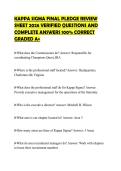 KAPPA SIGMA FINAL PLEDGE REVIEW SHEET 2026 VERIFIED QUESTIONS AND COMPLETE ANSWERS 100&percnt; CORRECT GRADED A&plus;