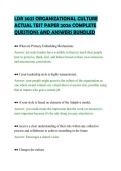 LDR 302S ORGANIZATIONAL CULTURE ACTUAL TEST PAPER 2026 COMPLETE QUESTIONS AND ANSWERS BUNDLED