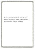 TEST BANK for Brunner & Suddarth's Textbook of MedicalSurgical Nursing 15th Edition Author&lpar;s&rpar;&colon; Janice L Hinkle&comma; Kerry H&period; Cheever 
