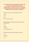 WGU E010 OBJECTIVE ASSESSMENT 2 NEWEST 2026  ACTUAL EXAM&vert; E010 FOUNDATIONS OF  PROGRAMMING &lpar;PYTHON&rpar; OA FINAL EXAM WITH  COMPLETE REAL EXAM QUESTIONS AND CORRECT  VERIFIED ANSWERS&sol; ALREADY GRADED A&plus; 