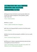LTC PRACTICE TEST 2026 VERIFIED QUESTIONS AND SOLUTIONS GUARANTEED TO PASS