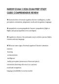 NUR209 EXAM 3 2026 EXAM PREP STUDY GUIDE COMPREHENSIVE REVIEW