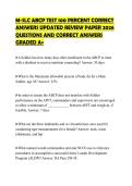 M-SLC ABCP TEST 100 PERCENT CORRECT ANSWERS UPDATED REVIEW PAPER 2026 QUESTIONS AND CORRECT ANSWERS GRADED A&plus;