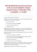 BSN 266 HESI Med Surg Proctored Exam ACTUAL EXAM 2026&sol;2027 &vert; Medical Surgical Nursing &vert; Verified Q&A &vert; Pass Guaranteed - A&plus; Graded