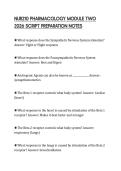 NUR210 PHARMACOLOGY MODULE TWO 2026 SCRIPT PREPARATION NOTES