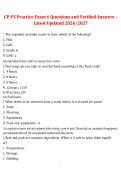 CP-FS Practice Exam 6 Questions and Verified Answers &ndash;  Latest Updated 2026&sol;2027