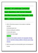 Nevada C-10 Landscape Contractor  Exam Questions And Correct Answers  &lpar;Verified Answers&rpar; Plus Rationales 2026  Q&A &vert; Instant Download Pdf