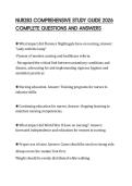 NUR283 COMPREHENSIVE STUDY GUIDE 2026 COMPLETE QUESTIONS AND ANSWERS