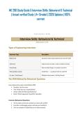 ME 290 Study Guide 5 Interview Skills&colon; Behavioral & Technical &vert; Actual verified Study &vert; A&plus; Graded &vert; 2026 Updates &vert; 100&percnt; correct