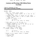 Full Test Bank &vert; Anatomy & Physiology&colon; The Unity of Form and Function 10th Edition by Kenneth S&period; Saladin &vert; Original Chapter-by-Chapter A&P MCQs with Verified Correct Answers and Detailed Rationales Covering Homeostasis&comma; Chemistry of Life&comma; Cellular Biology