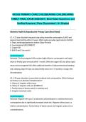 NR 602 PRIMARY CARE CHILDBEARING CHILDREARING FAMILY FINAL EXAM 2026&sol;2027 &vert; Best Rated Questions and Verified Answers &vert; Pass Guaranteed - A&plus; Graded