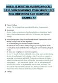 NUR2115 WRITTEN NURSING PROCESS CASE COMPREHENSIVE STUDY GUIDE 2026 FULL QUESTIONS AND SOLUTIONS GRADED A&plus;