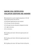 NUR2180 2026 CERTIFICATION EVALUATION QUESTIONS AND ANSWERS